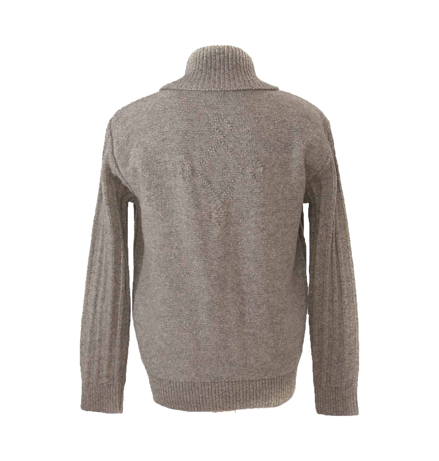 Harbro In Grey Pure Wool Cardigan