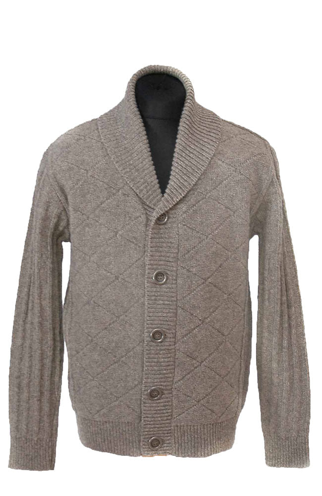 Harbro In Grey Pure Wool Cardigan