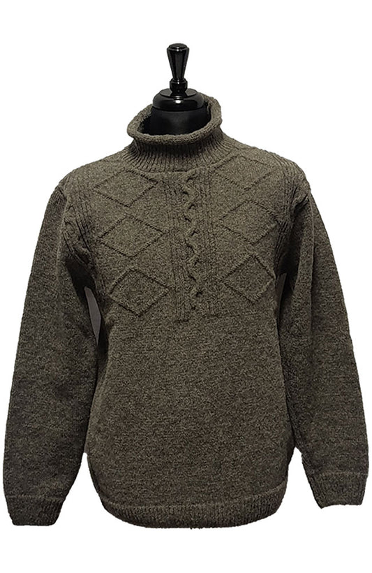 Headlow In Mid Brown Pure Wool Jumper