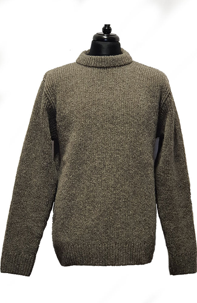 Langley Mid-Brown Crew Neck Jumper