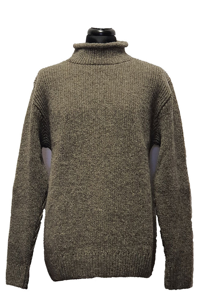 Langley Mid-Brown Roll Neck Jumper