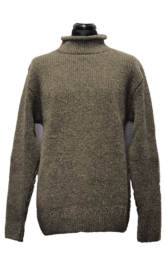 Langley Mid-Brown Roll Neck Jumper