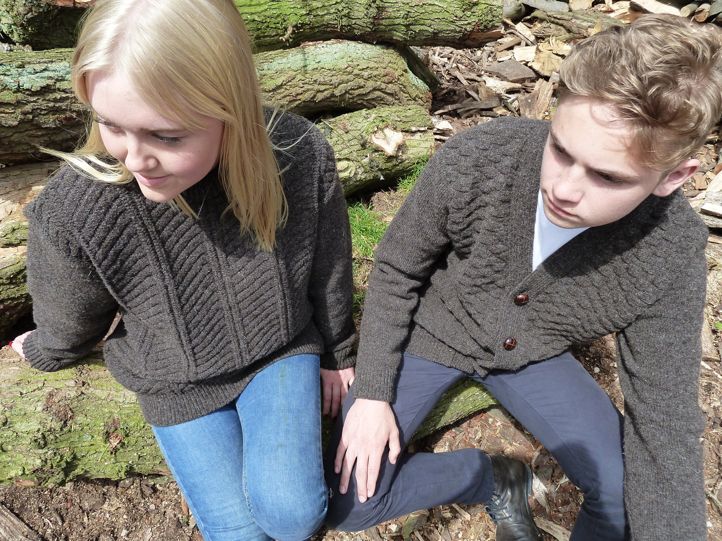 Cosby In Brown Pure Wool Cardigan