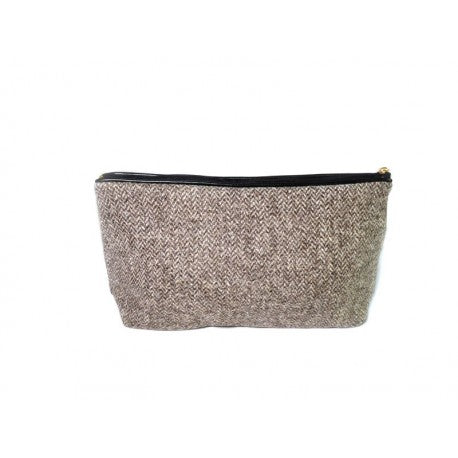 Slate Herringbone Wash Bag