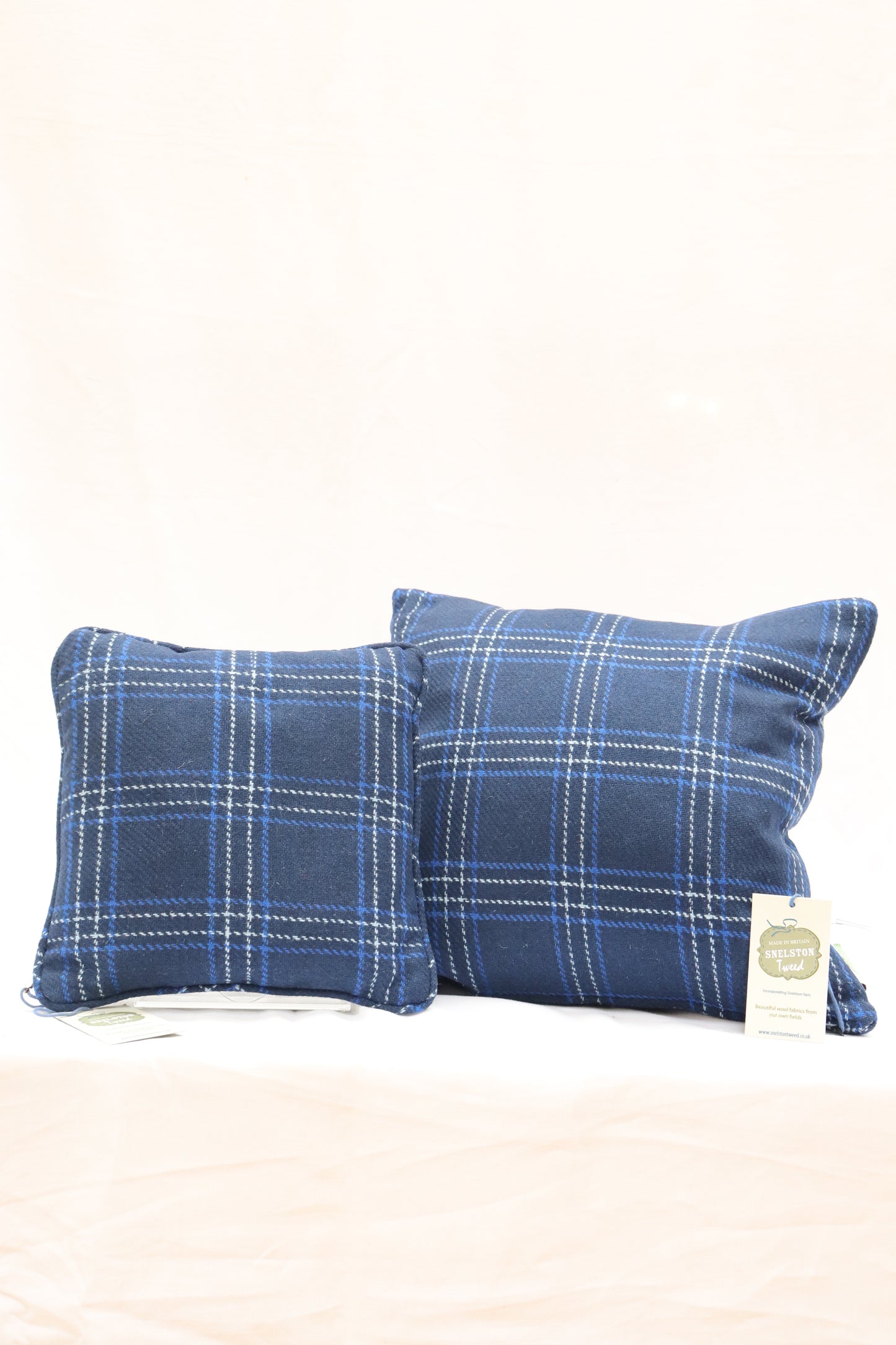 Snelston Blue Tweed cushion