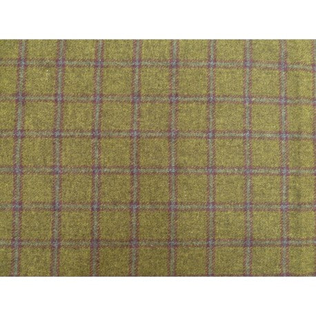 Strong Olive Plaid Tweed